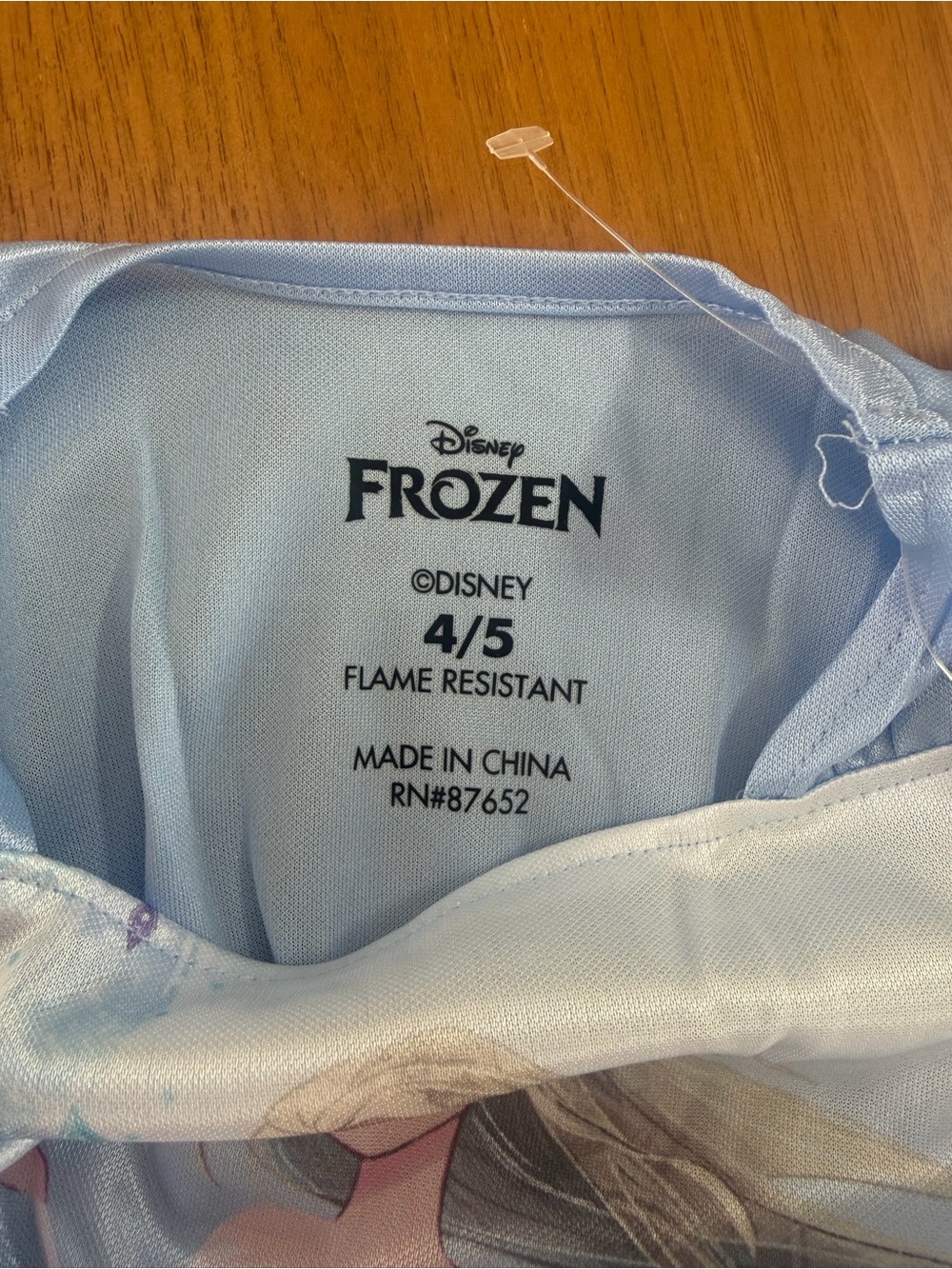 Disney Light Blue Elsa Costume Dress with Sheer Flutter Sleeves size 4/5 - Picture 2 of 3